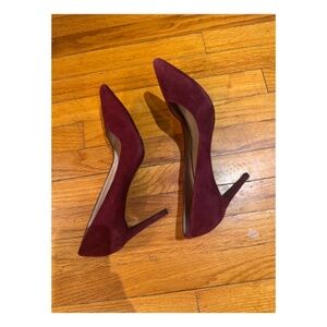 Maroon Suede Heels